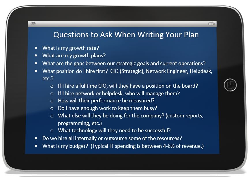 IT Support Plan Questions